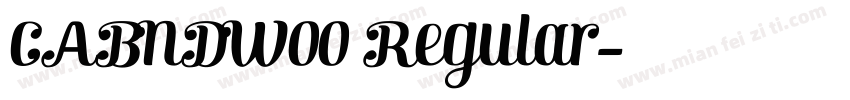 CABNDW00 Regular字体转换